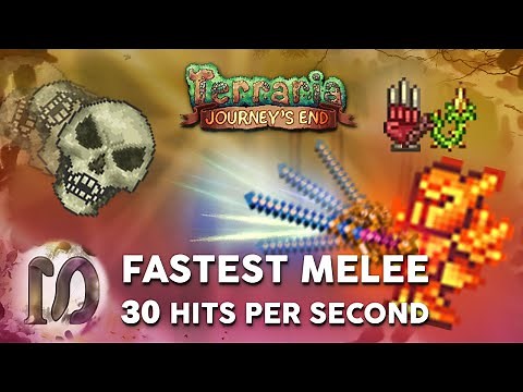 Terraria 1.4 Journey's End - Fastest Melee Attack Speed - FASTER THAN PSYCHO KNIFE & FETID BAGHNAKHS