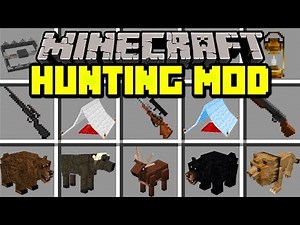 Minecraft HUNTING MOD! | SURVIVE IN WOODS IN A TENT WITH TRAPS & RIFLES! | Modded Mini-Game