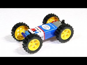 How to Make a Mini Electric Toy Car with DC Motor | Working Model School Science Project