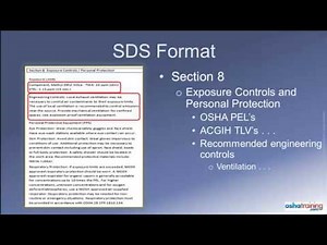 Free OSHA Training Tutorial Understanding GHS Safety Data Sheets SDS's YouTube