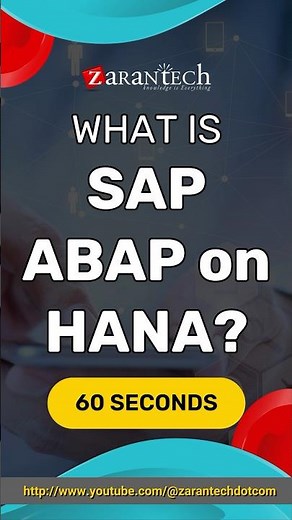 What is SAP ABAP on HANA | ZaranTech #shorts