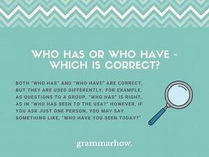 Who Has or Who Have - Which Is Correct?