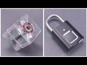 [1145] SPINNING MAGNETS Open Fingerprint Padlock!