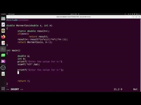 Horner’s Rule for cos(x) in C++ | Recursive Optimization Explained with Kdenlive, LMMS & Vim