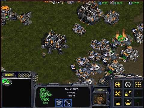 StarCraft: Brood War - 1 Terran vs 7 Protoss (vs 7 computers ) Map: Big Game Hunters