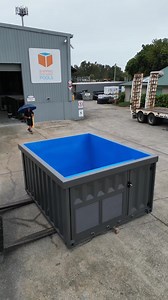 This is the 3m container pool! Also available in 1m increments up to 12m! Starting from 25K including a complete filtration system pre installed, with optional heaters, swim jets and other accessories. | Shipping Container Pools