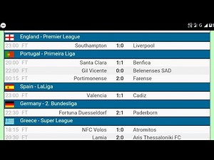 Yesterday's football results & Today's football fixtures from live score cz 2021