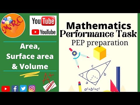 PEP Mathematics - Performance Task - Area, Surface Area, Volume