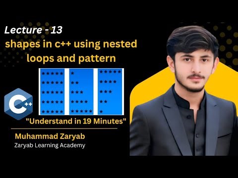 Shapes in C++ Using Nested Loops and Pattern | Drawing Shapes in C++ | print pattern in C++