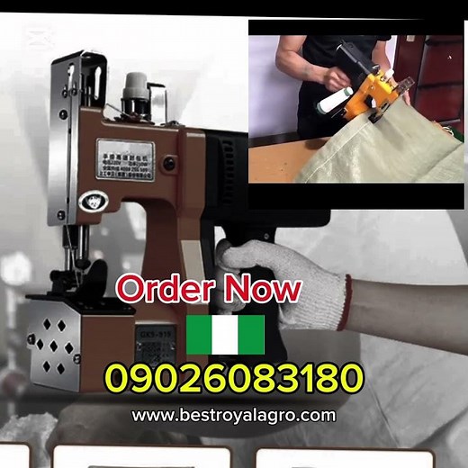 Portable Bag Closer Machine for sealing sacks, ride bags, etc #BagCloserMachine #BagCloserInNigeria