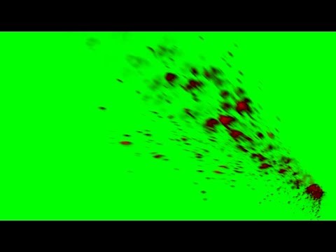 Instantaneous Blood Splatter Effects Animation (black,Blue,GreenScreen)/ Bleeding Damage Effects