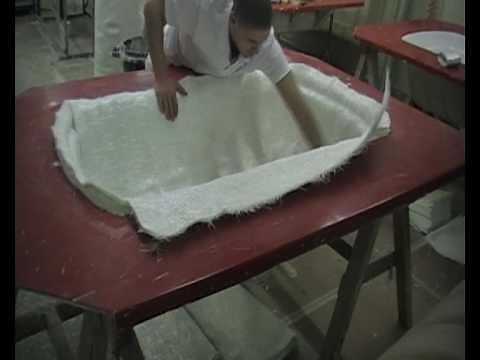 Fibreglass vacuum moulding.