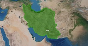 Digital Globe Zoom to Iran and Tehran Map Highlight