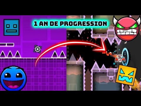 Ma PROGRESSION en 1 an sur Geometry Dash (de Easy à Hard Demon)