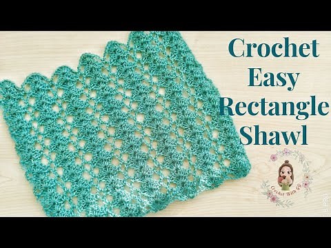 Crochet Simple Rectangle Shawl / Beginner Friendly Tutorials