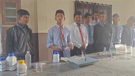 🔥 “Observing the heat in action! Our exothermic reaction experiment releases energy as warmth—science at its best.” #Galaxains #Grade 10 | Galaxy English School.