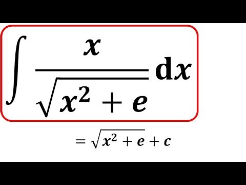 Integrate x/sqrt(x^2+e) using a u-substitution!