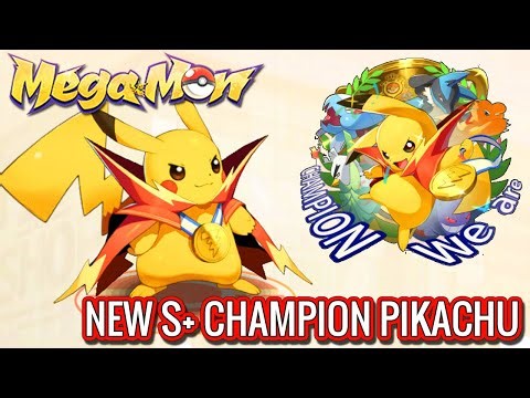 Pocket: Evolution Frontiers | New S+ Champion Pikachu Showcase | Megamon Asia Game