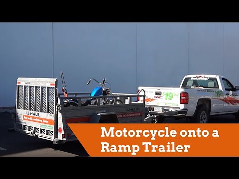 How to Load a Motorcycle onto a Ramp Trailer