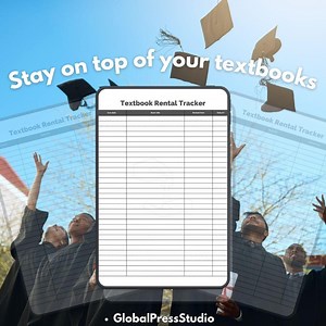 Textbook Rental Tracker | One-page College Book Rental Log | Printable PDF - Etsy UK