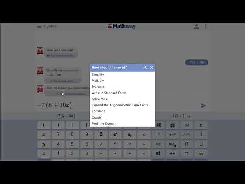 Mathway app tutorial for students