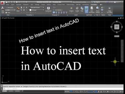 How to insert text in AutoCAD