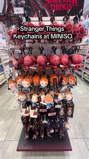 Jill on Instagram: "Check out these Stranger Things keychains at MINISO!! Which one would you buy first? #myminiso #minisoambassador #strangerthings #merch #netflix #aesthetic #horror #strangerthingsedit #keychains #bagcharm #nostalgia"