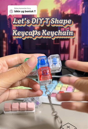 DIY T Shape Keycaps Keychain Tutorial