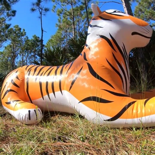 9-Foot Long Inflatable Tiger Ride-On Pool Toy from G&G Toys