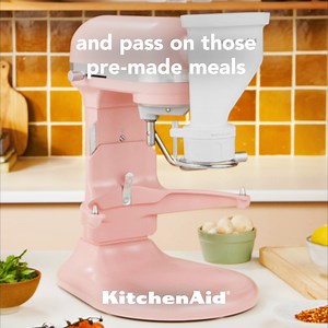 1K reactions · 92 shares | Say no to store-bought noodles and yes to hearty homemade pasta made with the KitchenAid® Gourmet Pasta Press Attachment. It makes crafting your own pasta creations simple—and seriously scrumptious. Shop now. | KitchenAid | Facebook