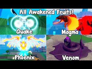 ALL REWORK AWAKENED FRUITS DAMAGE AND SHOWCASE in King Legacy Update 8