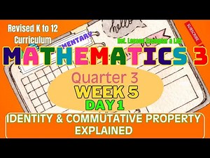 Grade 3 Math Q3 W5 D1 |Identity & Commutative Property Explained | Re vised K-12 MATATAG