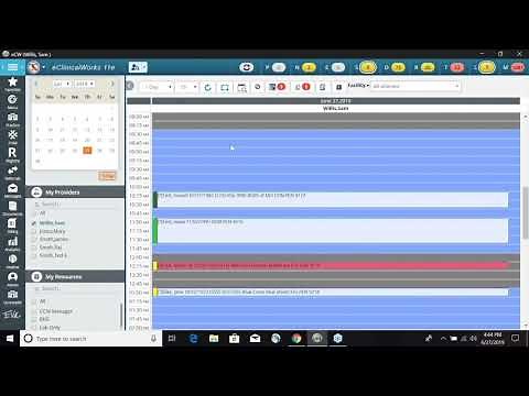 The eClinicalWorks Resource Schedule