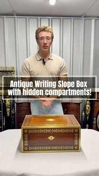 Antique Regency Campaign Writing Slope Box with secret hidden compartments #fineantiques #antiques