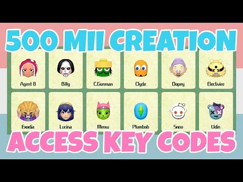 Best 500+ Mii Character Creation Access Key Codes In Miitopia (Nintendo Switch)