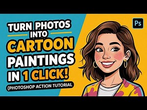 Turn Photos into CARTOON PAINTINGS in 1 Click! (Photoshop Action Tutorial)