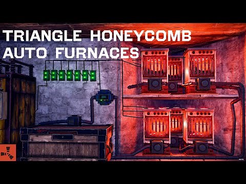 Rust - Building 6x AUTOMATED Electric Furnaces in a Triangle Honeycomb - Step-by-Step Guide