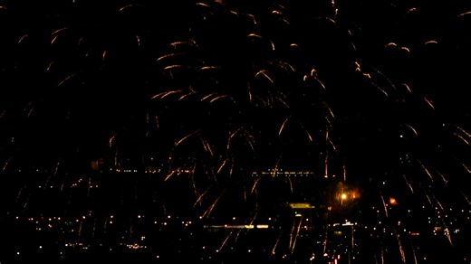 Colorful fireworks flashing in the evening - Free Stock Video