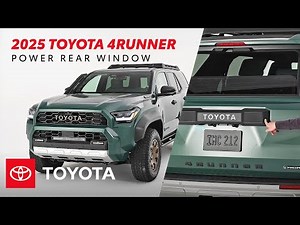 2025 Toyota 4Runner: How to Operate the Power Rear Window | Toyota Drive-Off Essentials