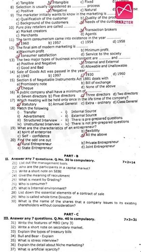 12th Std Commerce | Original Question Paper | halfyearly Exam Question Paper 2025 | Answer Key |