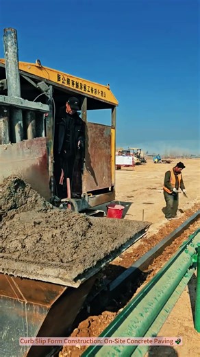 Curb Slip Form Construction: On-Site Concrete Paving 🌾