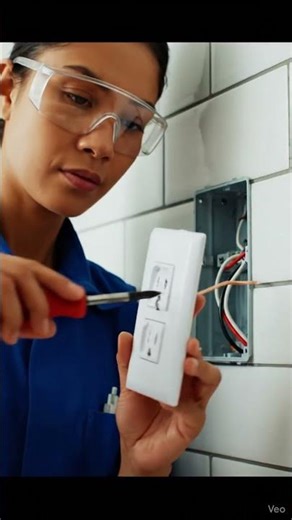 how to open the wall socket using a screw driver