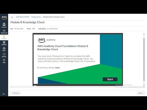 Module 8 Knowledge Check | AWS Academy Cloud Foundation | Databases