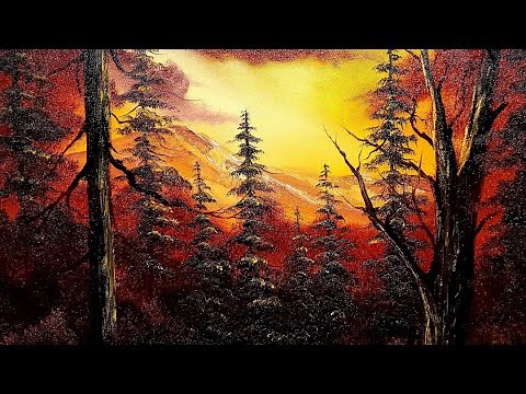 Bob Ross Oil Painting Tutorial by Certified Ross Instructor | Beginner Oil Painting Demo Free