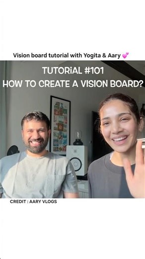 Yogita Bihani & Aaryamann shares vision board tutorial #ytshorts #bollywood #viral #vadh2 #trending