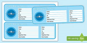 Editable Boarding Pass Template