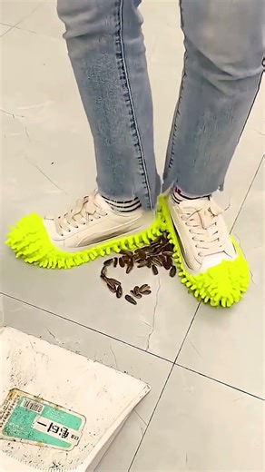 🔔Microfiber Mop Shoes for Floor Cleaning – Clean While You Walk 👟🧹 #3227 ‪@sovorsgadget‬