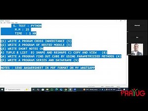 Python Test | Practice Questions & Preparation for Beginners | Prayug
