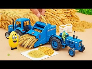 Mini Tractor Threshing Wheat | Amazing Village Machine Project | DIY Thresher Working video1