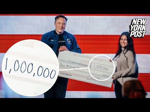 Elon Musk hands out $1 million checks at Wisconsin rally